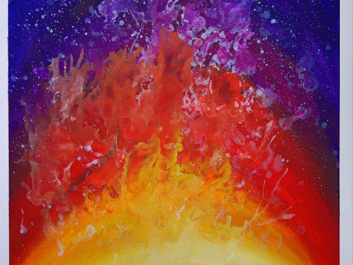 Super Nova acrylic on canvas painting by Maleah Bliss