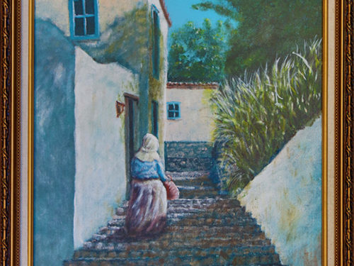 Santorini is a painting by artist Gunter Redinger