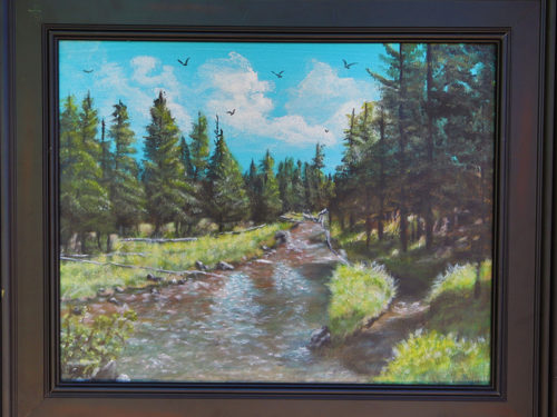yellowstone creek painting by Gunter Radinger