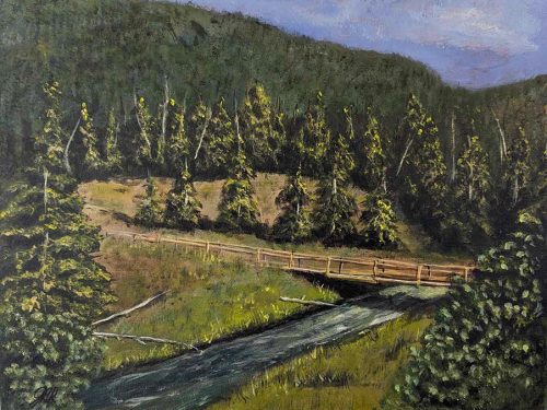 Yellowstone Bridge painting by Gunter