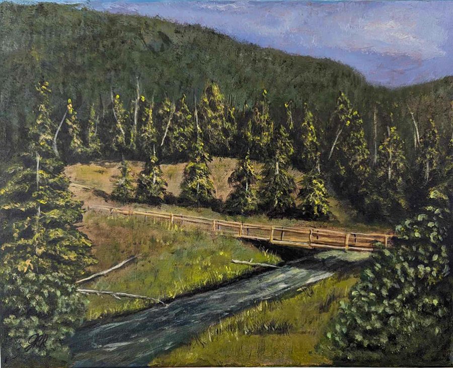 Yellowstone Bridge painting by Gunter