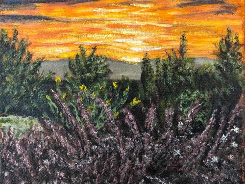 Salt Lake City Sunset painting by Gunter